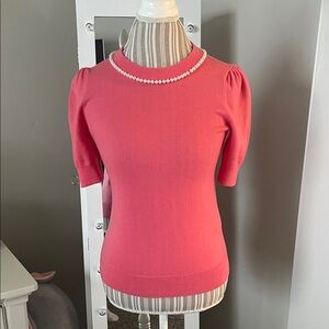 Pink Puff Sleeve Sweater